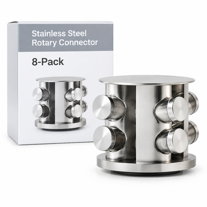 Stainless Steel 360 Degree Rotating Spice Rack Countertop Turntable Seasoning Bottle Organizer for Kitchen