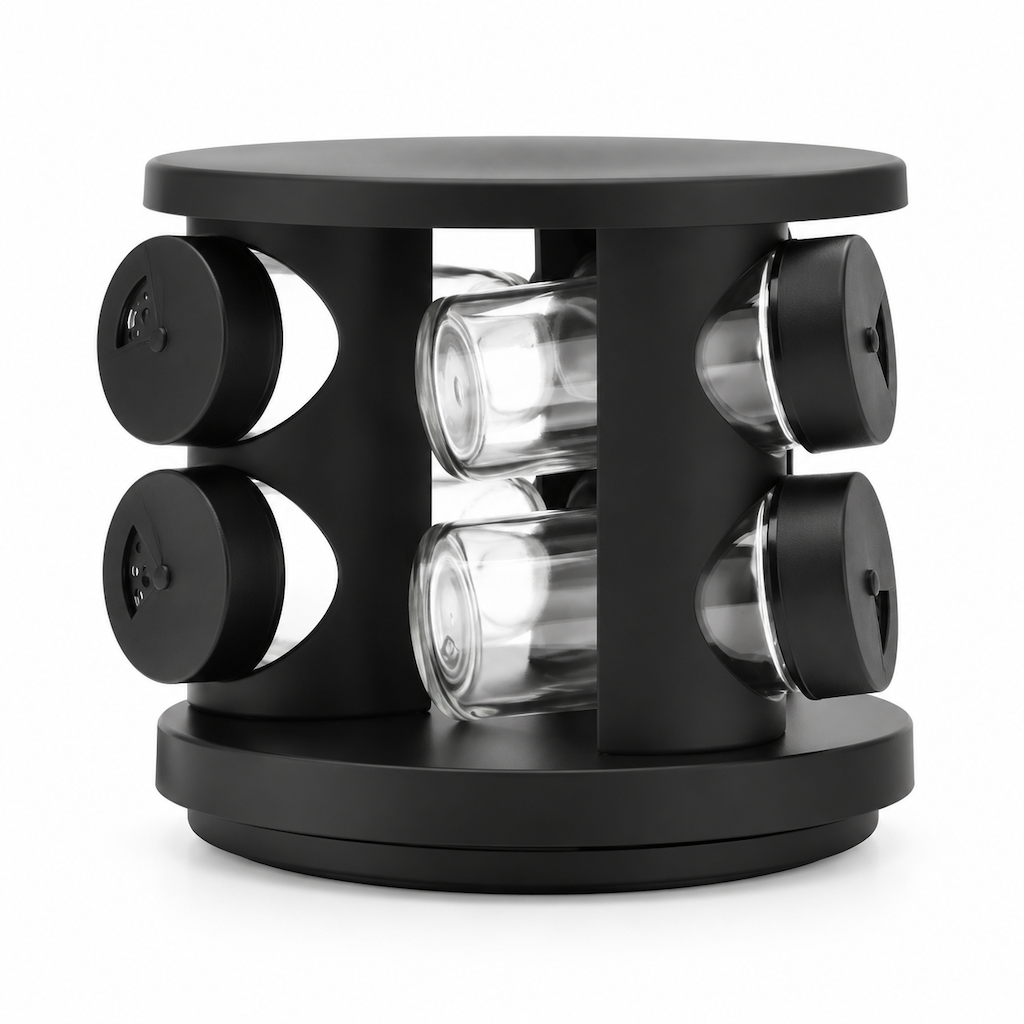 Stainless Steel 360 Degree Rotating Spice Rack Countertop Turntable Seasoning Bottle Organizer for Kitchen