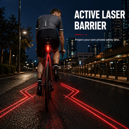 🚴 LIMITED-TIME 50% OFF! 🔴 Rechargeable Safety Bike Taillight – Laser Warning, IPX5 Waterproof, USB Charge 💡
