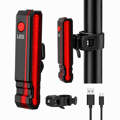 🚴 LIMITED-TIME 50% OFF! 🔴 Rechargeable Safety Bike Taillight – Laser Warning, IPX5 Waterproof, USB Charge 💡