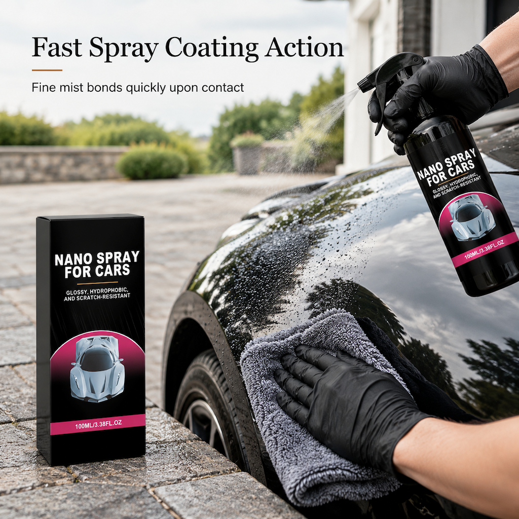 🚗 LIMITED-TIME 50% OFF! ✨ Car Nano Coating Repair Spray – Hydrophobic, Gloss Boost, Scratch Restore 💦