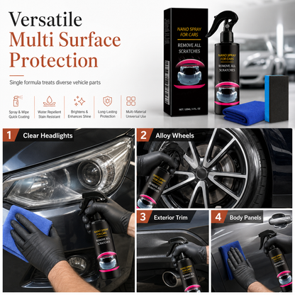 🚗 LIMITED-TIME 50% OFF! ✨ Car Nano Coating Repair Spray – Hydrophobic, Gloss Boost, Scratch Restore 💦