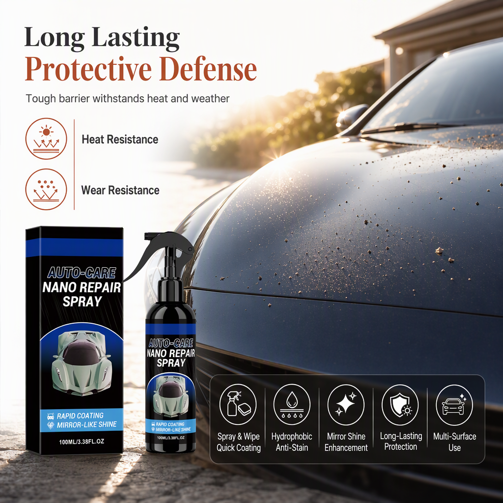 🚗 LIMITED-TIME 50% OFF! ✨ Car Nano Coating Repair Spray – Hydrophobic, Gloss Boost, Scratch Restore 💦