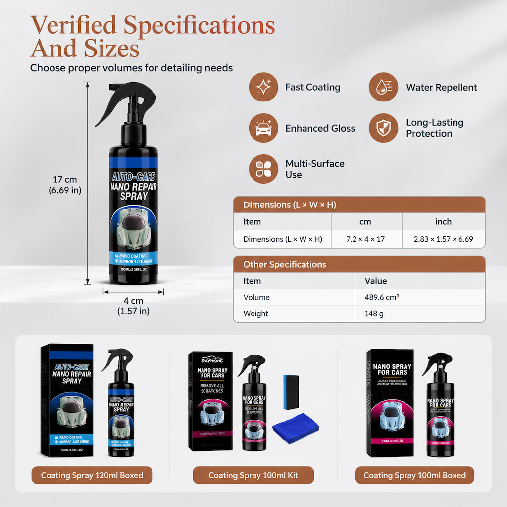🚗 LIMITED-TIME 50% OFF! ✨ Car Nano Coating Repair Spray – Hydrophobic, Gloss Boost, Scratch Restore 💦