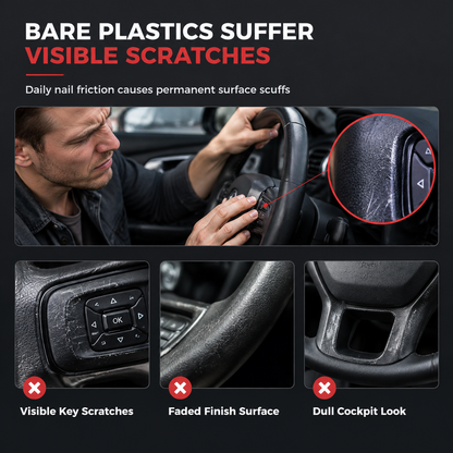 Car Steering Wheel Cover Trim Interior Decoration Accessories for 1500 2500 3500 Pickup Trucks