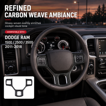 Car Steering Wheel Cover Trim Interior Decoration Accessories for 1500 2500 3500 Pickup Trucks