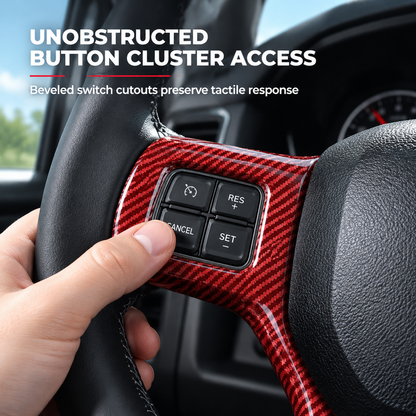 Car Steering Wheel Cover Trim Interior Decoration Accessories for 1500 2500 3500 Pickup Trucks