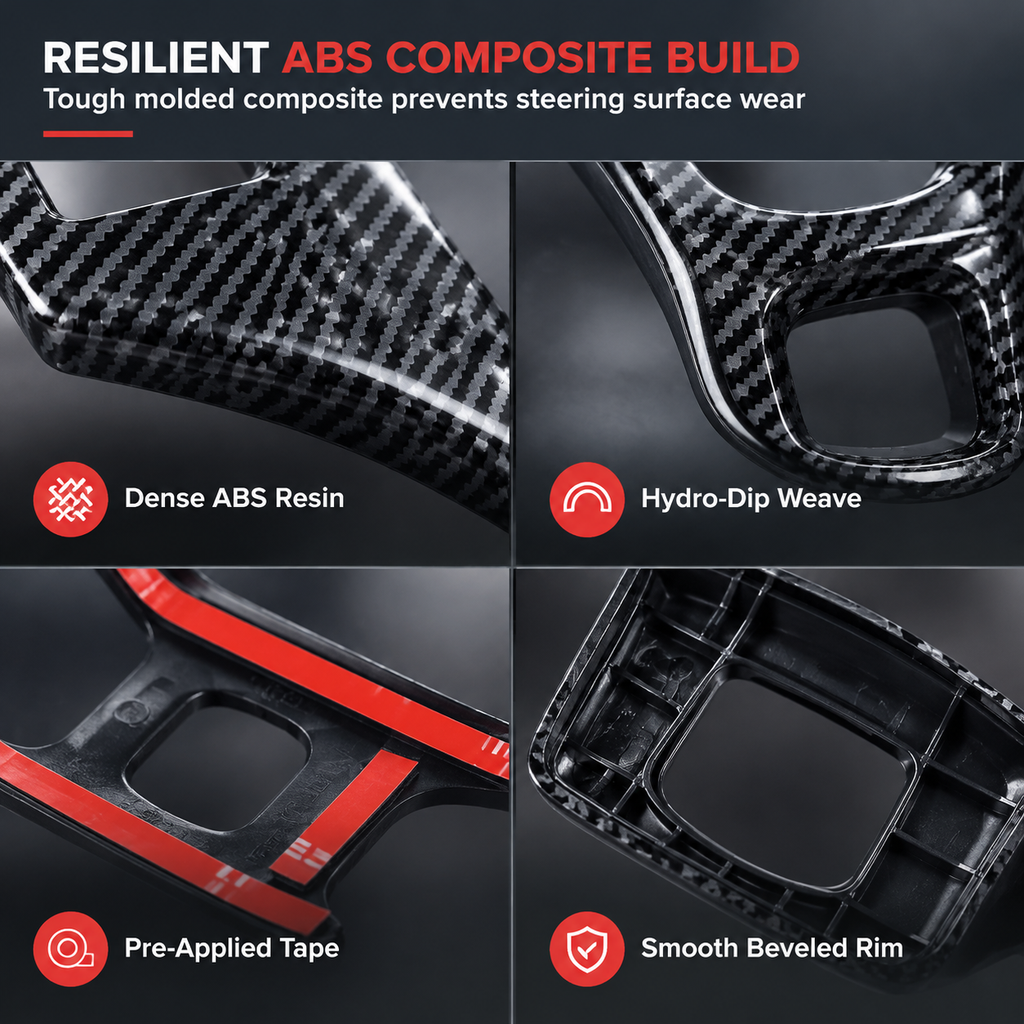 Car Steering Wheel Cover Trim Interior Decoration Accessories for 1500 2500 3500 Pickup Trucks