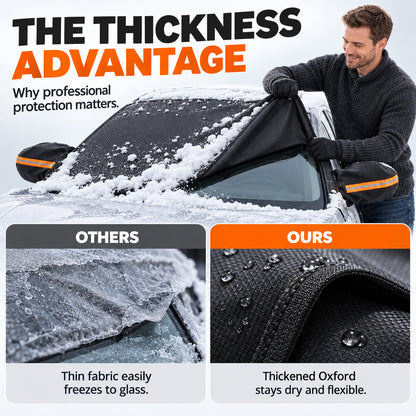 ❄️ 50% OFF! Oxford Windshield & Mirror Cover – Magnetic Edges & Secure Straps for Snow, Frost & Sun Protection 🚗☀️