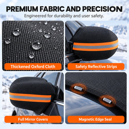 ❄️ 50% OFF! Oxford Windshield & Mirror Cover – Magnetic Edges & Secure Straps for Snow, Frost & Sun Protection 🚗☀️