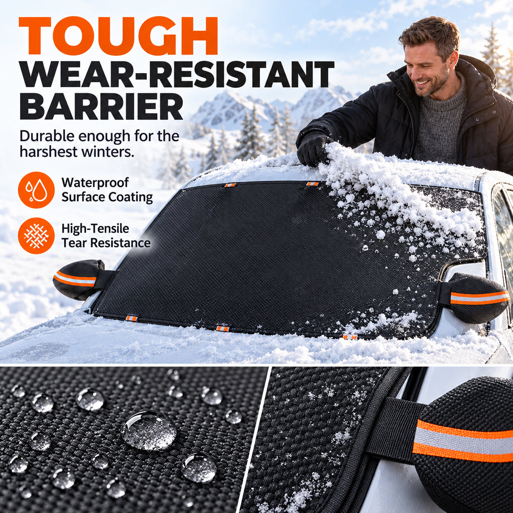 ❄️ 50% OFF! Oxford Windshield & Mirror Cover – Magnetic Edges & Secure Straps for Snow, Frost & Sun Protection 🚗☀️