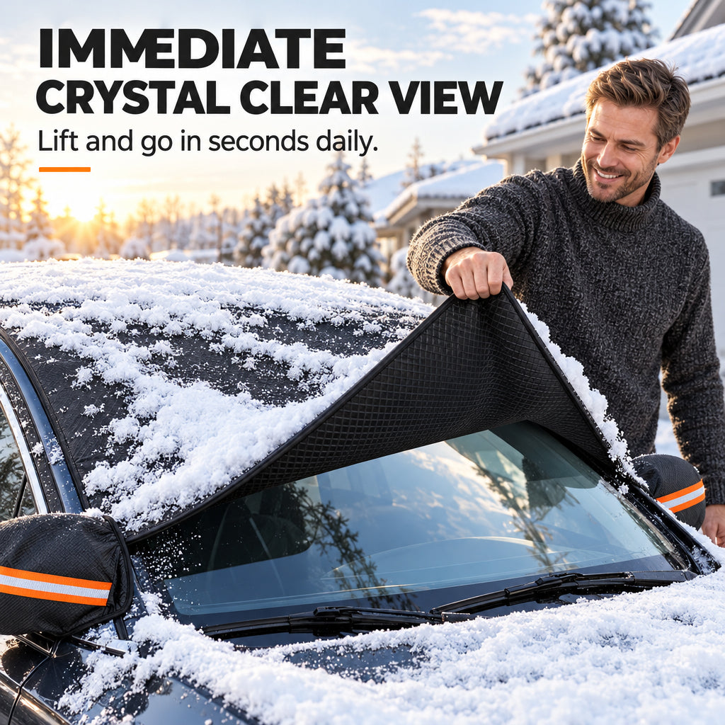 ❄️ 50% OFF! Oxford Windshield & Mirror Cover – Magnetic Edges & Secure Straps for Snow, Frost & Sun Protection 🚗☀️