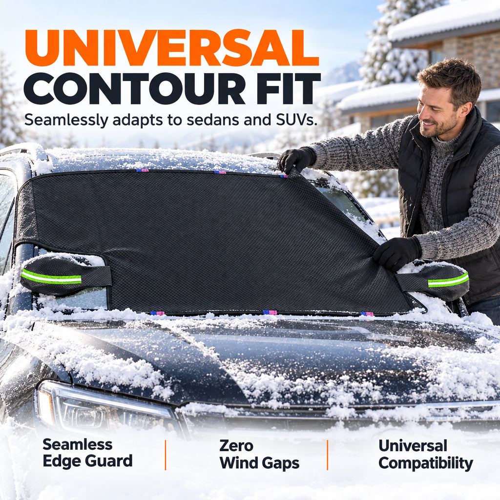 ❄️ 50% OFF! Oxford Windshield & Mirror Cover – Magnetic Edges & Secure Straps for Snow, Frost & Sun Protection 🚗☀️