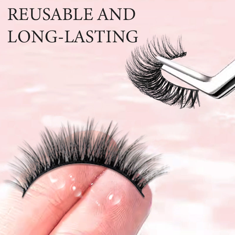 ✨ 50% OFF! Reusable Self-Adhesive Lashes – Lightweight Natural Curl & Eyeliner Effect, No Extra Glue Needed 💄❤️