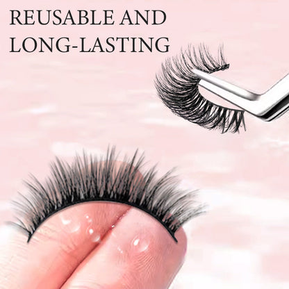 ✨ 50% OFF! Reusable Self-Adhesive Lashes – Lightweight Natural Curl & Eyeliner Effect, No Extra Glue Needed 💄❤️