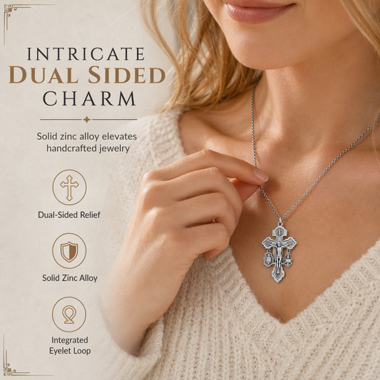 Zinc Alloy Pardon Crucifix with and Saint Benedict Medals Religious Charm for Jewelry Making