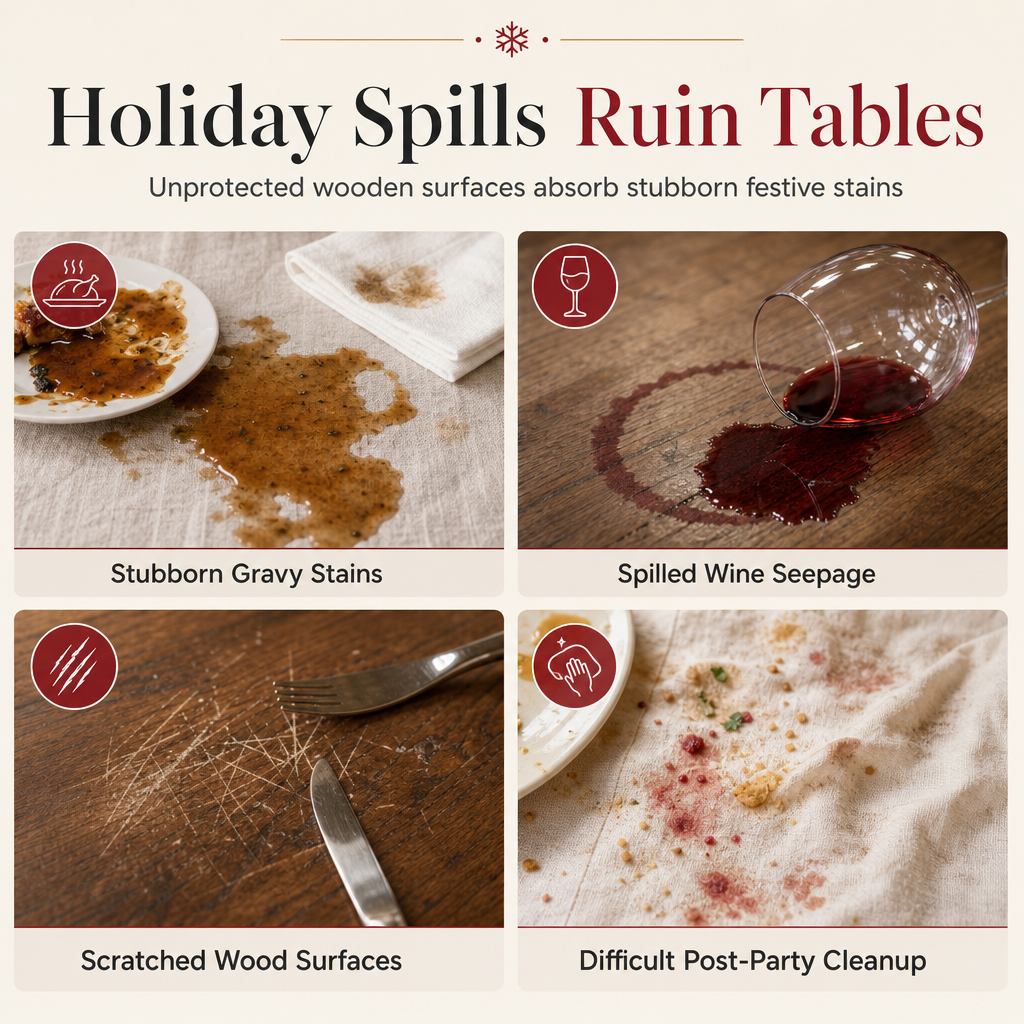⏳Time-Limited Special⏰Printed Christmas Tablecloth Festive Holiday Party Table Cover for Home Decoration