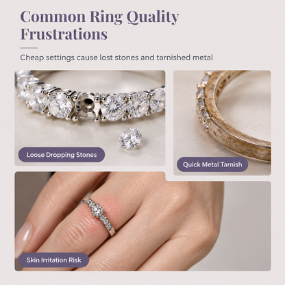 Vintage Full Pavé Zircon Ring Combination Set for Women Stackable Finger Rings