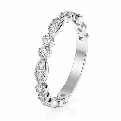 Vintage Full Pavé Zircon Ring Combination Set for Women Stackable Finger Rings