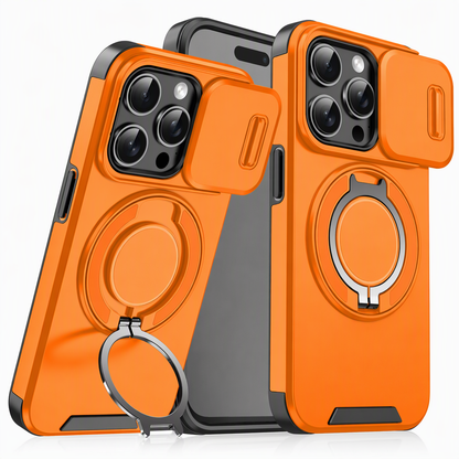 Shockproof Phone Case with Sliding Cover and Kickstand