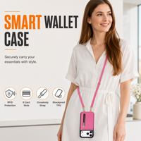 Bi-Fold Crossbody Wallet Phone Case