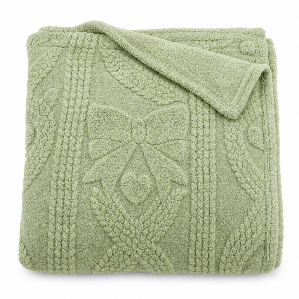 📢📢 50% OFF❄️Soft Plush Jacquard Blanket – Double-Sided Cozy Warmth for Sofa, Bed & Couch