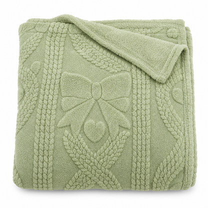 📢📢 50% OFF❄️Soft Plush Jacquard Blanket – Double-Sided Cozy Warmth for Sofa, Bed & Couch