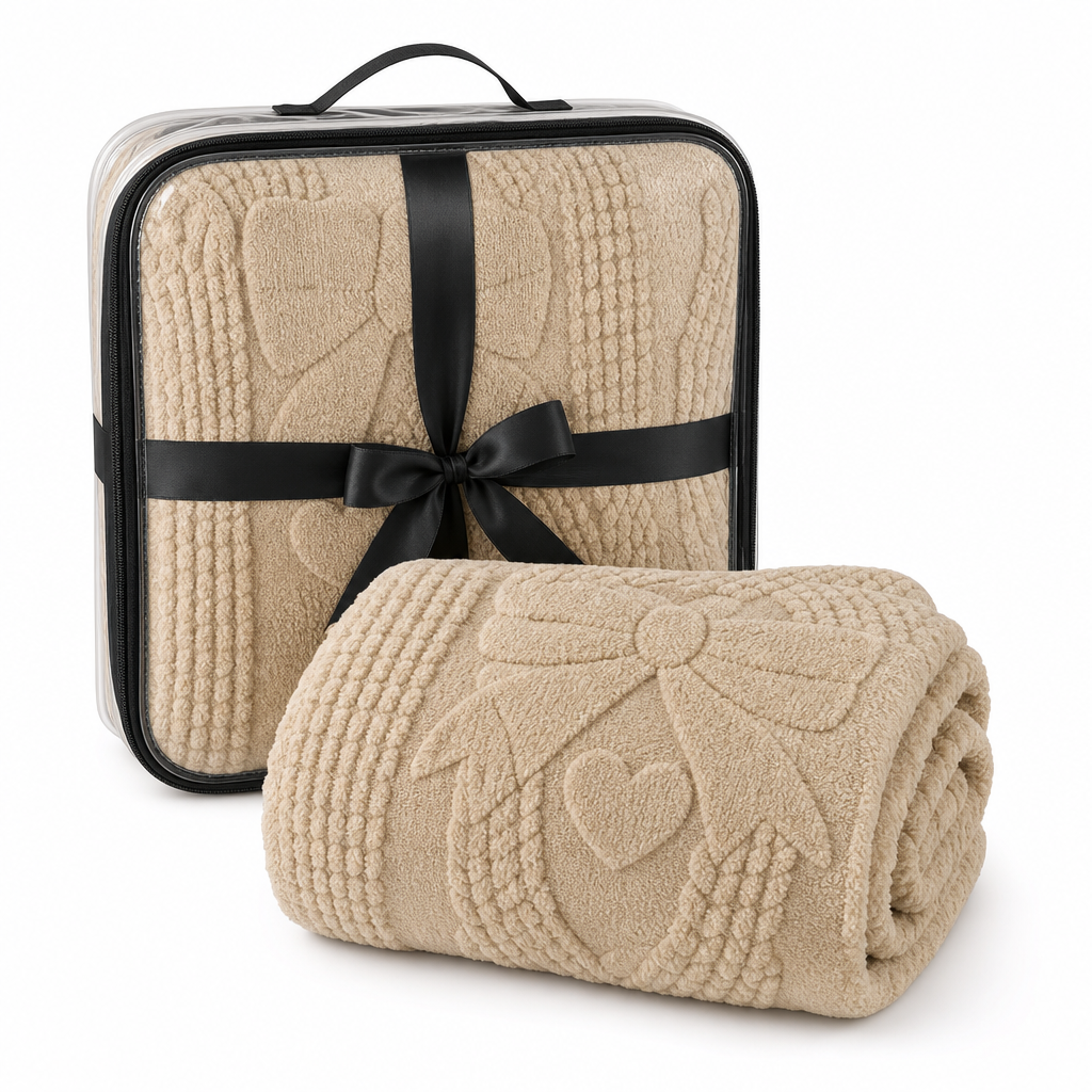 📢📢 50% OFF❄️Soft Plush Jacquard Blanket – Double-Sided Cozy Warmth for Sofa, Bed & Couch