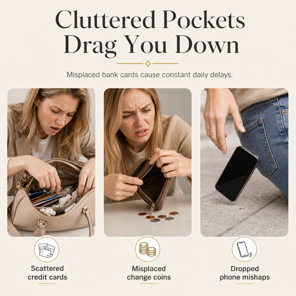 Luxury Crossbody Wallet Phone Case with Detachable Chain & Kickstand