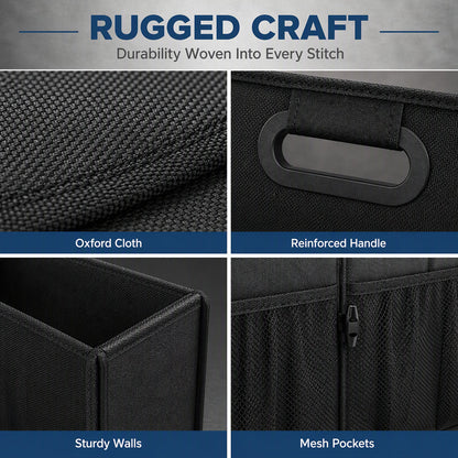 🔥 50% OFF 🚗 Large-Capacity Waterproof Foldable Car Trunk Organizer – Collapsible Storage Box for SUV & Sedan 🧳✨