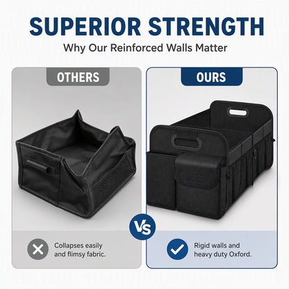 🔥 50% OFF 🚗 Large-Capacity Waterproof Foldable Car Trunk Organizer – Collapsible Storage Box for SUV & Sedan 🧳✨