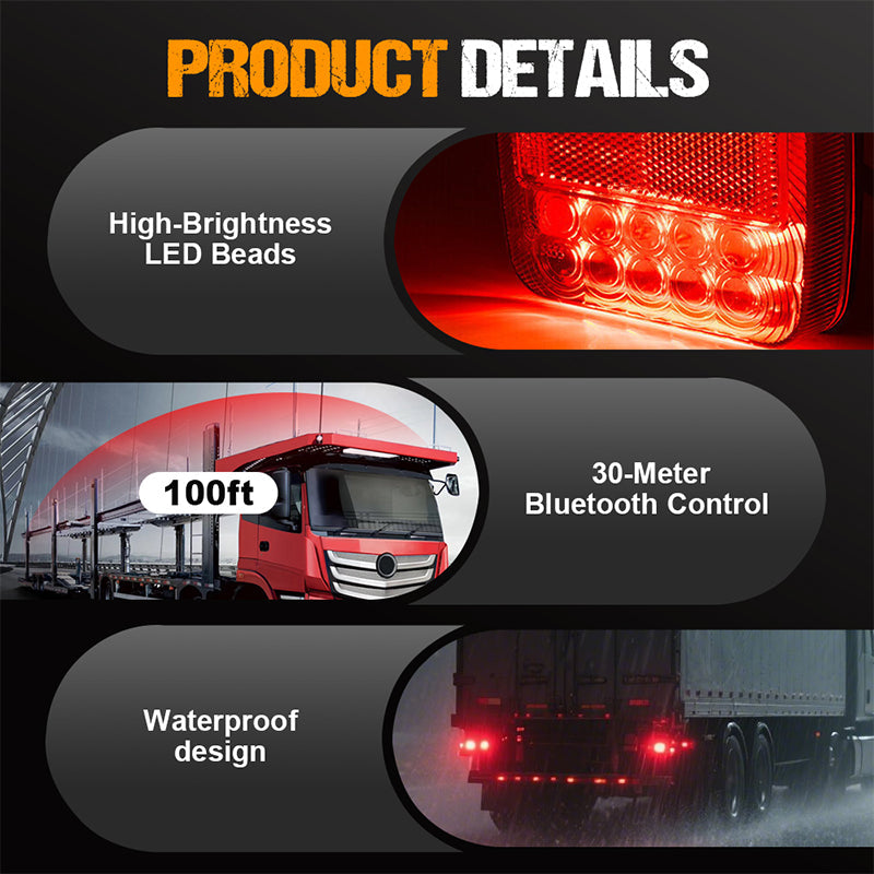 Wireless Magnetic LED Trailer Tail Light Kit