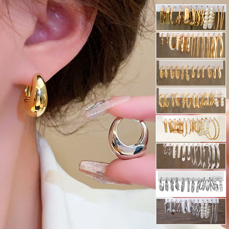 Classic Geometric Earrings 6-Piece Set
