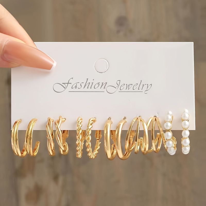 Classic Geometric Earrings 6-Piece Set