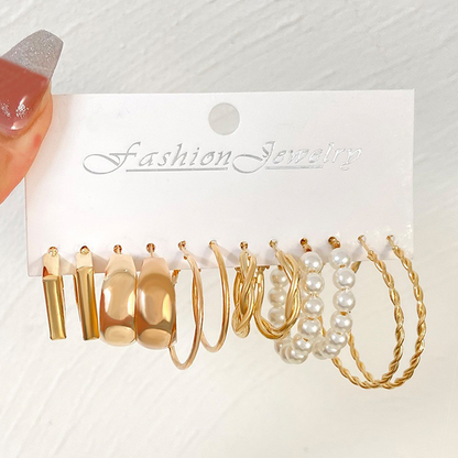 Classic Geometric Earrings 6-Piece Set