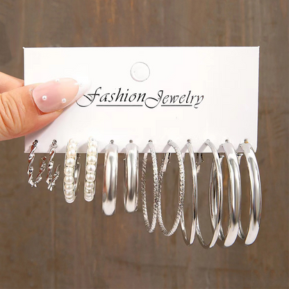 Classic Geometric Earrings 6-Piece Set