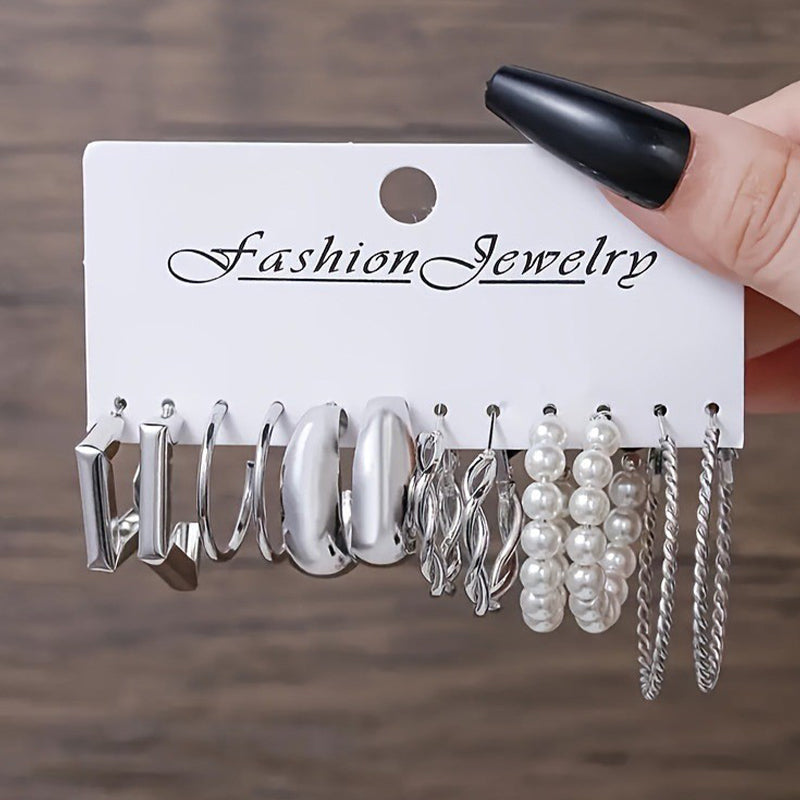 Classic Geometric Earrings 6-Piece Set