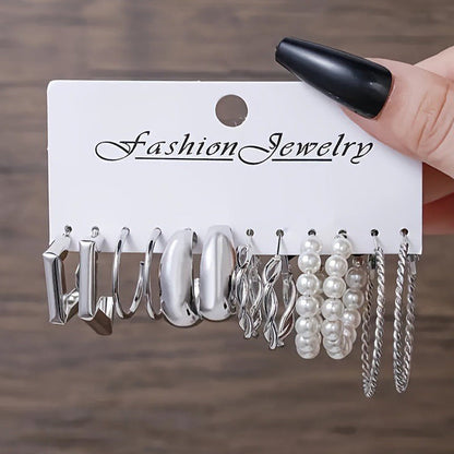 Classic Geometric Earrings 6-Piece Set