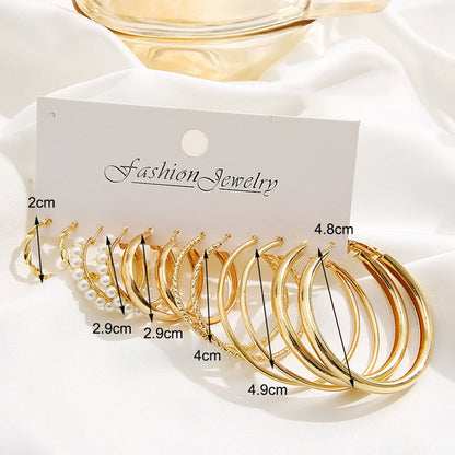 Classic Geometric Earrings 6-Piece Set
