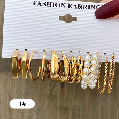Classic Geometric Earrings 6-Piece Set