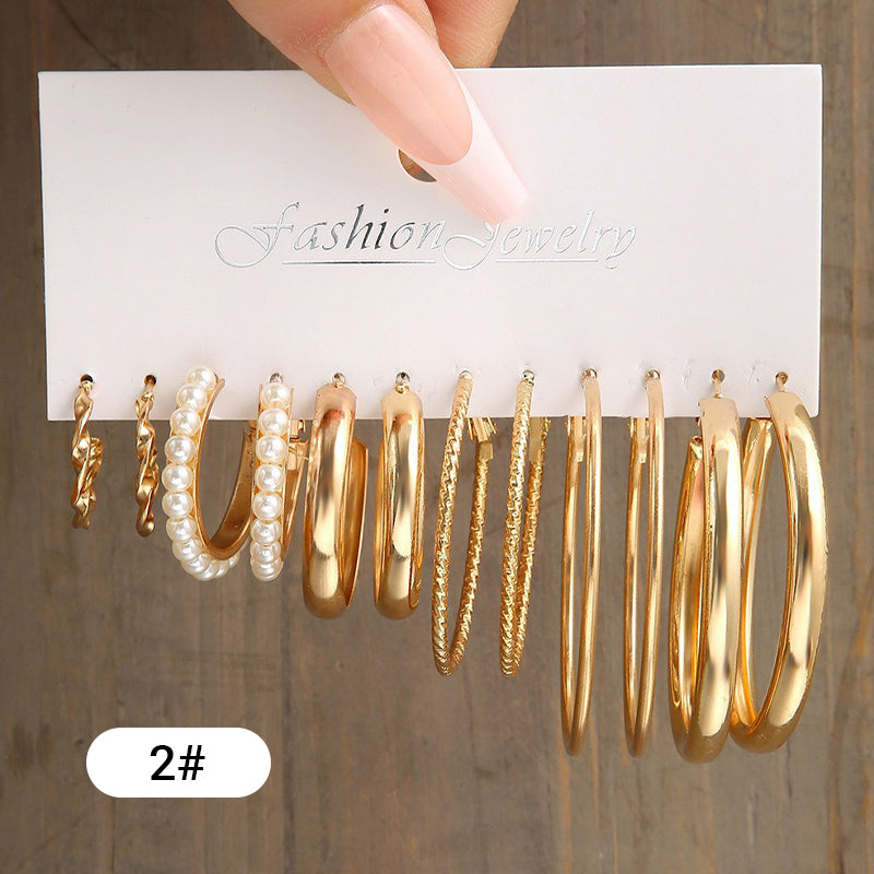 Classic Geometric Earrings 6-Piece Set