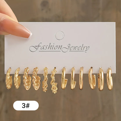 Classic Geometric Earrings 6-Piece Set