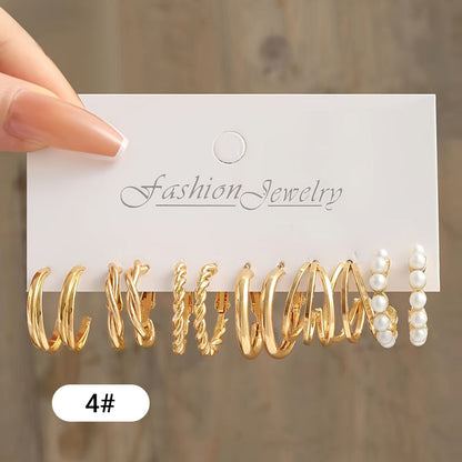 Classic Geometric Earrings 6-Piece Set