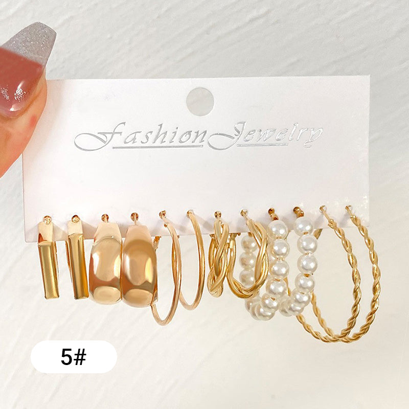 Classic Geometric Earrings 6-Piece Set