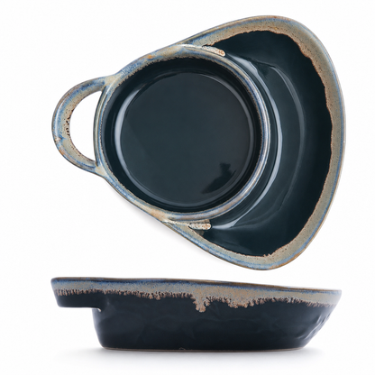 💥Flash Sale 50% OFF🍽️Retro Divided Ceramic Baking Dish, Single Handle for Easy Carry