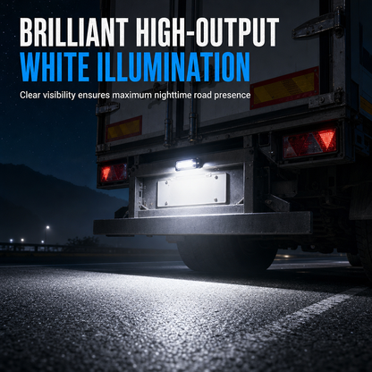 6 LED License Plate Light 12V 24V Universal White Signal Lamp Utility Light for Cars Trucks Trailers RVs