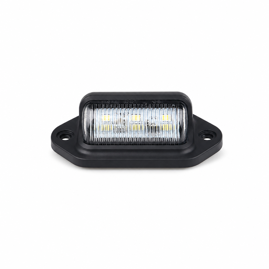 6 LED License Plate Light 12V 24V Universal White Signal Lamp Utility Light for Cars Trucks Trailers RVs