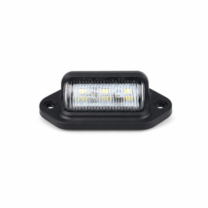 6 LED License Plate Light 12V 24V Universal White Signal Lamp Utility Light for Cars Trucks Trailers RVs