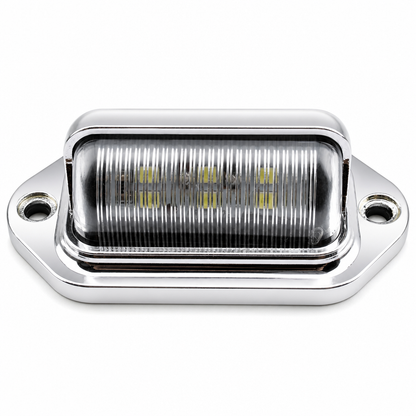 6 LED License Plate Light 12V 24V Universal White Signal Lamp Utility Light for Cars Trucks Trailers RVs