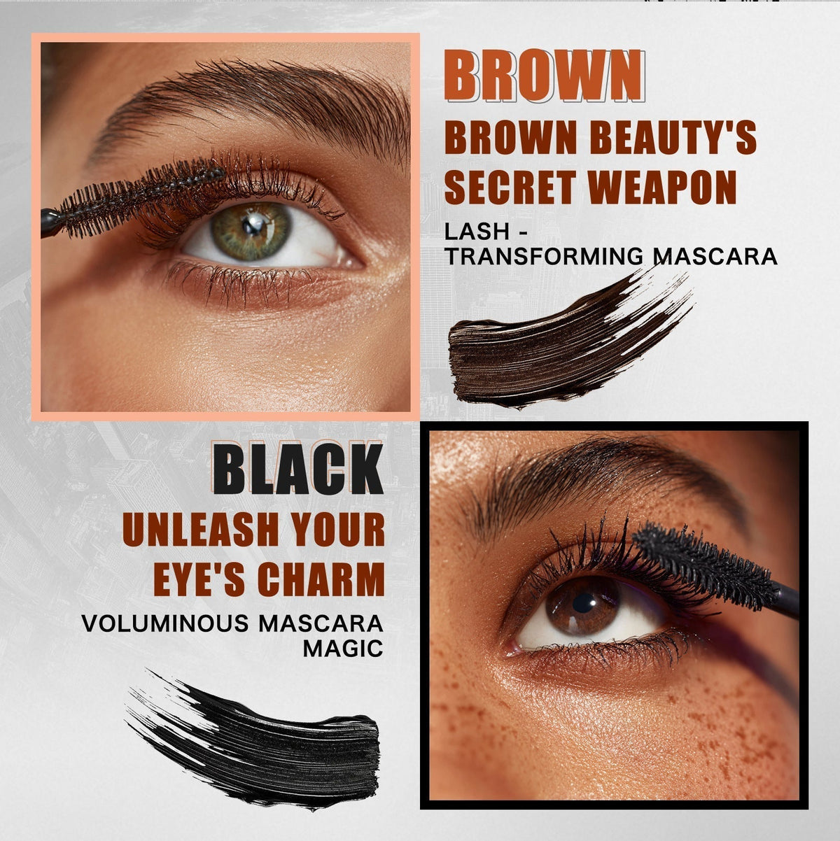 📢📢 50% OFF👁️Waterproof, sweat-resistant, volumizing, multi-shade dual-ended mascara base